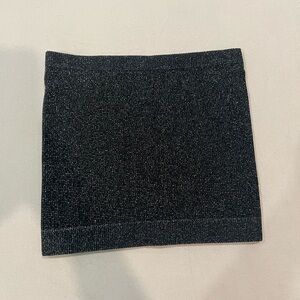 Urban Outfitters Black Textured Bandeau Top